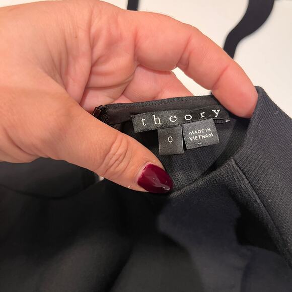 THEORY Black Sleeveless Cut Out Sheath Dress Size 0 - Picture 5 of 11